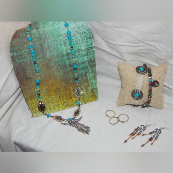 Handmade BEAUTIFUL 7pc jewelry set western - Picture 1 of 11